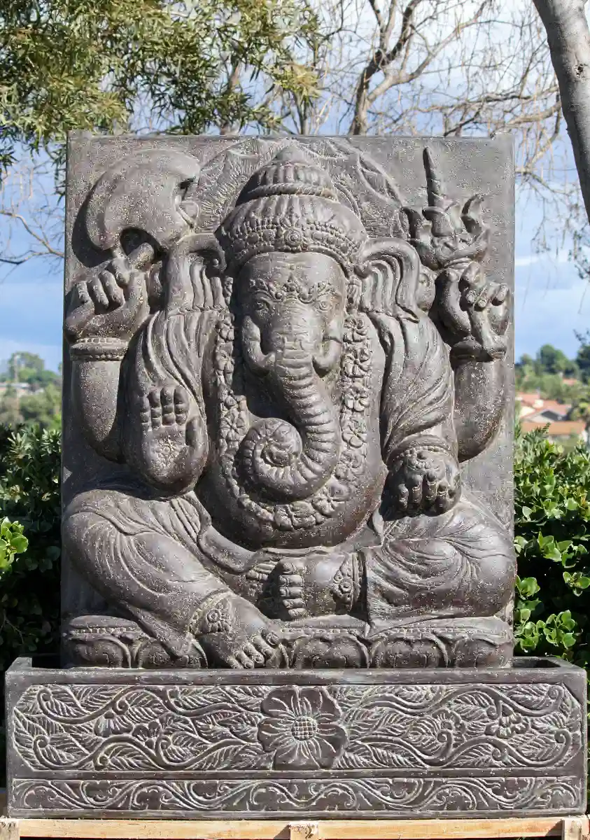 Ganesha Fountain Large Water Feature Perfect Outdoors To Bring Peace to Any Garden 53"